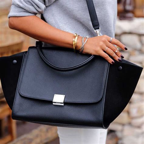 celine trapeze handbag black|celine trapeze bag price.